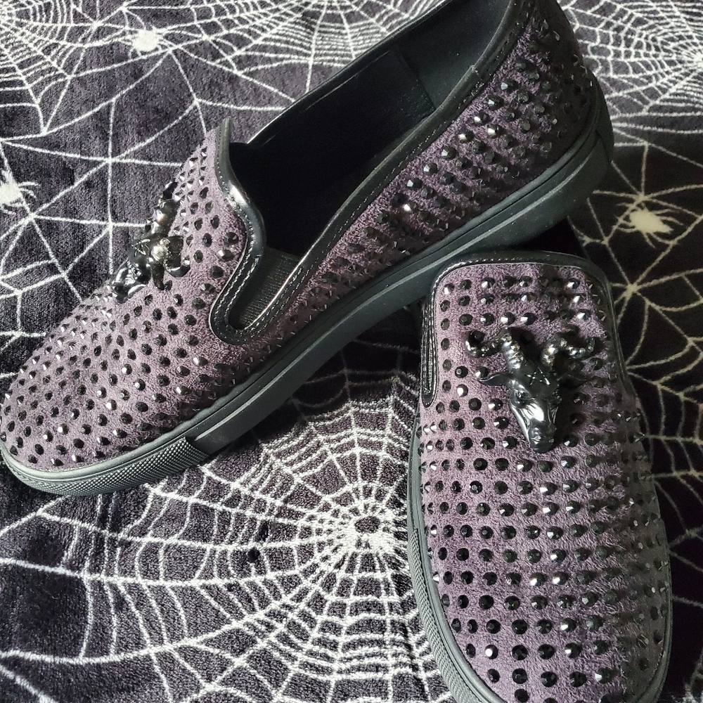 BLACKCRAFT "BAPHOMET" STUDDED SLIP ON SNEAKERS